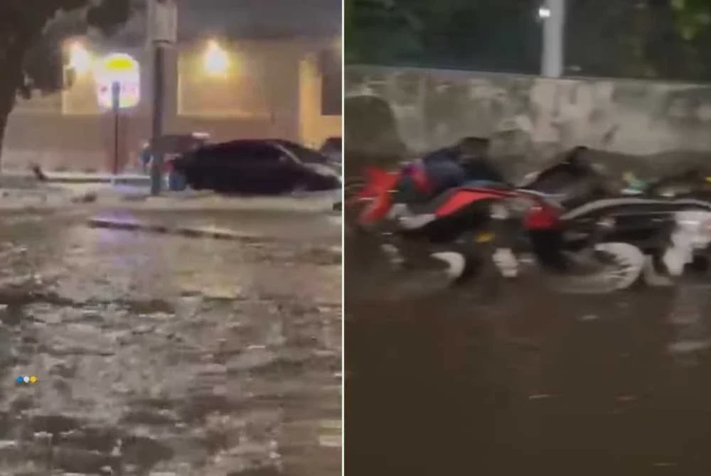 Image from: Hujan lebat kurang 15 minit, Jalan Mahsuri banjir lagi