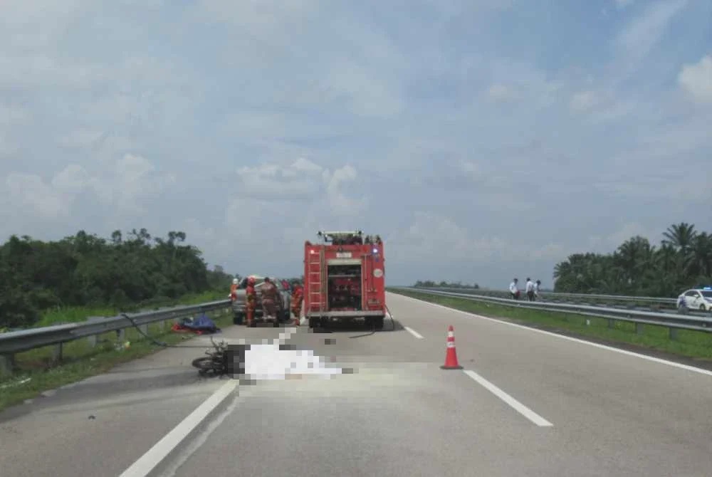 Image from: Penunggang motosikal rentung rempuh pacuan empat roda di LPT2
