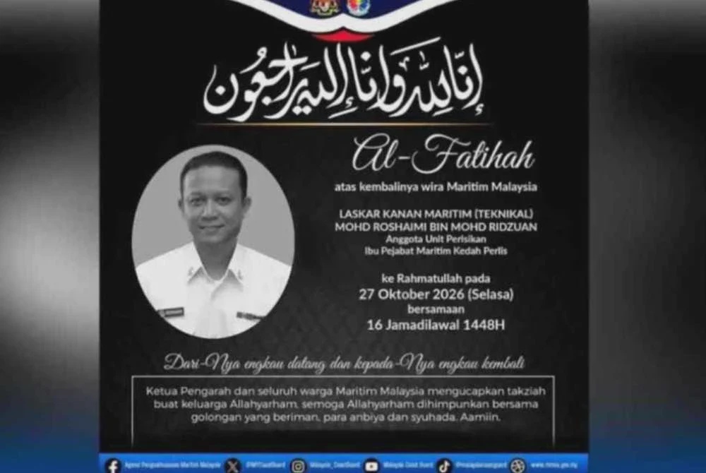 Image from: Anggota Maritim maut dalam operasi selamat dikebumi dengan istiadat khas