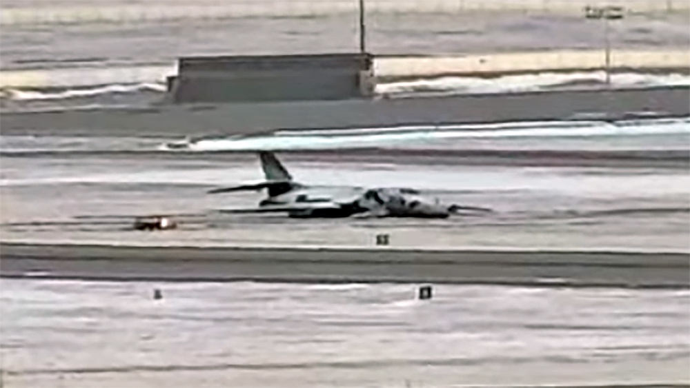 Crashed B-1B Bomber Carcass Visible At South Dakota Base