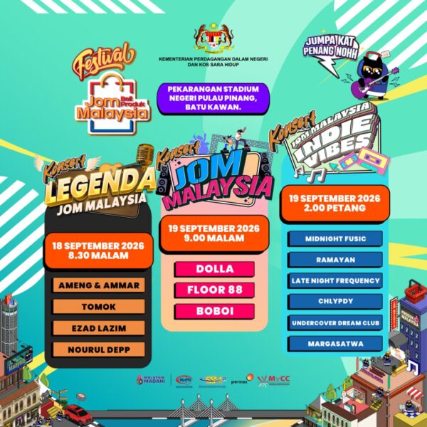Image from: Festival Jom Malaysia 2026 di Pulau Pinang himpun lebih 200 usahawan, 300 barangan keperluan harian