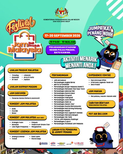 Image from: Festival Jom Malaysia 2026 di Pulau Pinang himpun lebih 200 usahawan, 300 barangan keperluan harian