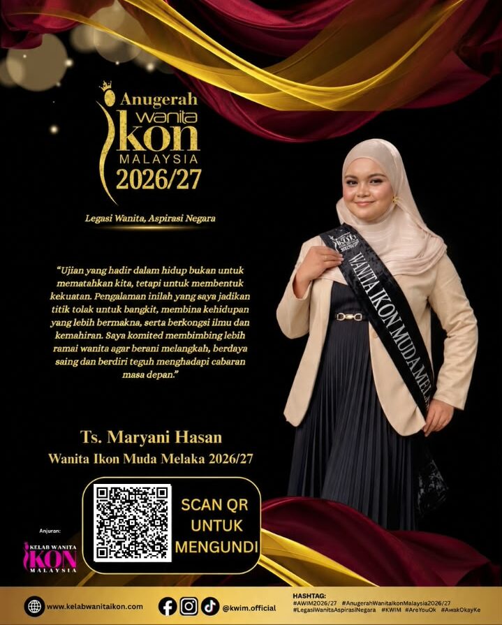 Image from: Pesakit kanser, Maryani Hasan finalis Wanita Ikon Muda Malaysia