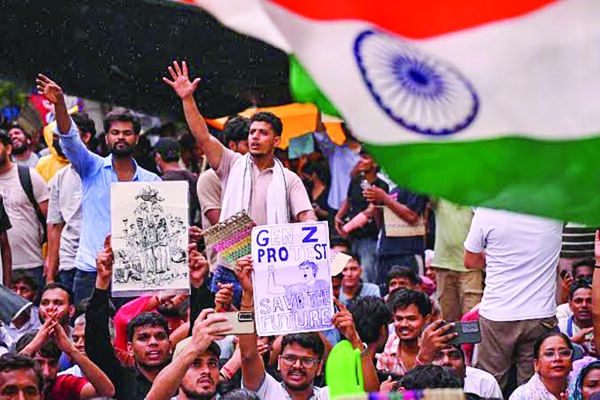 Image from: Aksi berani Neha angkat suara gen Z India