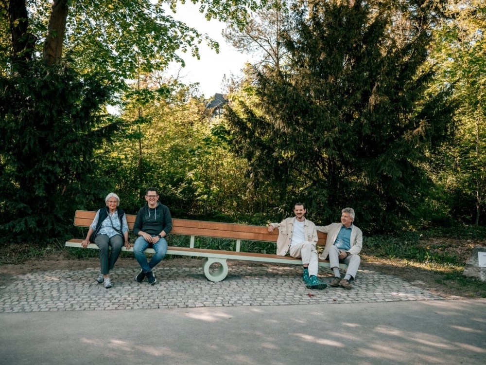 Communal bench is also a kinetic installation to foster interaction