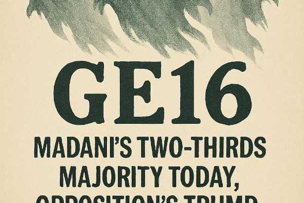 OPINION | The Ghost of GE16: Madani’s Two-Thirds Majority Today, Opposition’s Trump Card Tomorrow?
