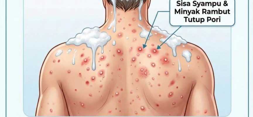 Muka flawless tapi belakang ada 'back acne'