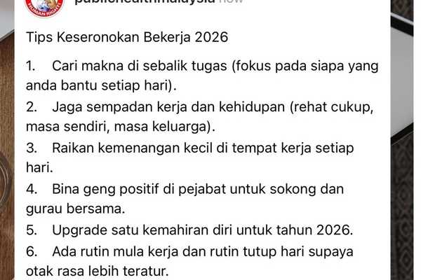 6 tips keseronokan bekerja untuk 2026