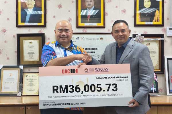 UPSI Terima Sumbangan Zakat Korporat RM36,005.73 Daripada UAC Berhad