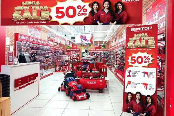 Tahun baru, alat baru: 100+ alat perkakasan pada 50% diskaun di ‘Jualan Mega Tahun Baru’ EMTOP