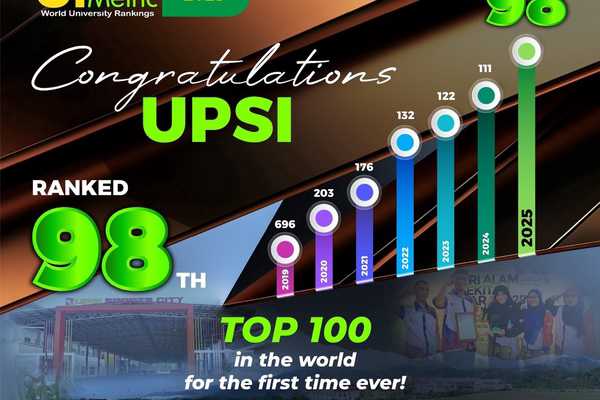UPSI catat sejarah, raih kedudukan ke-98 dunia dalam UI GreenMetric 2025