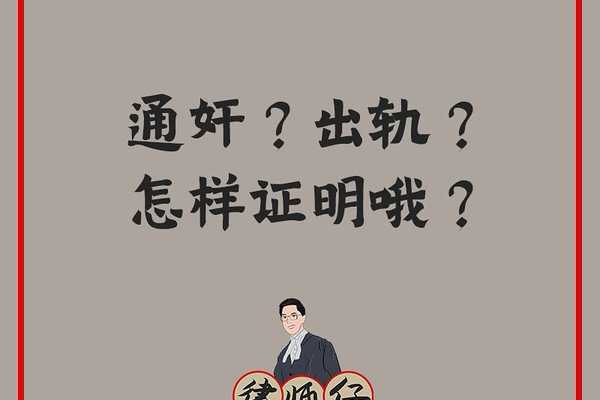 通奸?出轨?怎样证明哦?