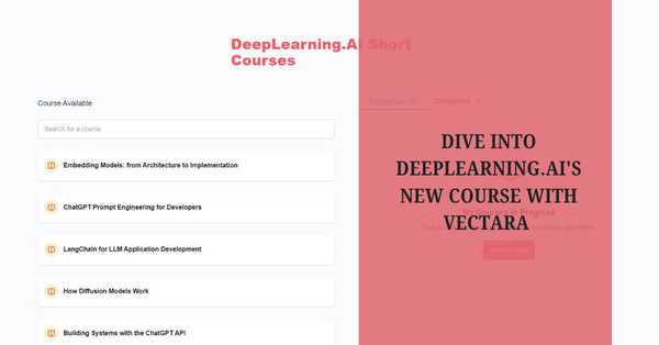 Dive into Deeplearning.ai's New Course with Vectara