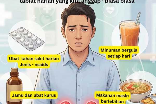 5 benda senyap-senyap rosakkan buah pinggang