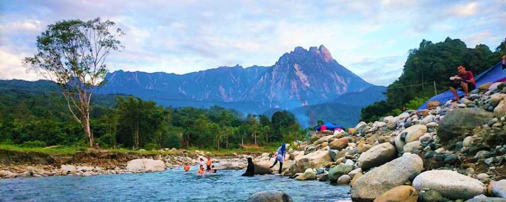 This Campsite In Sabah Has The Bluest River and The Most Majestic View Of Mount Kinabalu