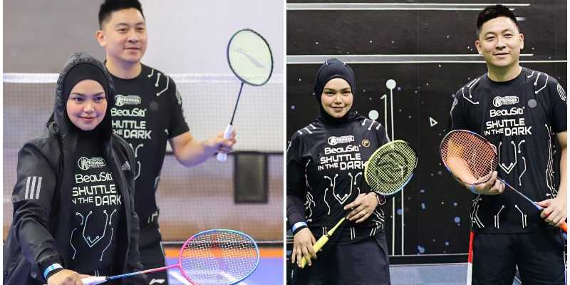 Two M’sian legends in one court: Siti Nurhaliza & Tan Boon Heong pair up in badminton match