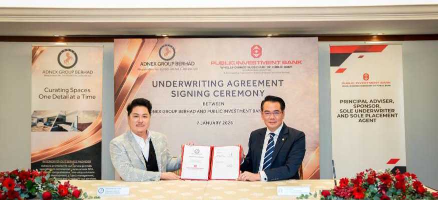 Adnex meterai perjanjian taja jamin dengan Public Investment bagi IPO ...