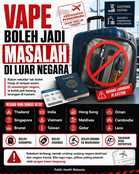 Vape boleh jadi masalah di luar negara?