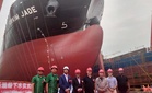 Kapal kargo Orkim Jade kini siap dibina di China dengan kapasiti muatan 14,500 tan