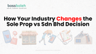 Agency, E-Commerce or Trading Business: How Your Industry Changes the Sole Prop vs Sdn Bhd Decision