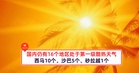 国内仍有16个地区处于第一级酷热天气！