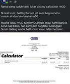 Caj RM30 Tukar Bateri Kalkulator Pelajar Undang Kritikan, Peniaga Tampil Beri Penjelasan