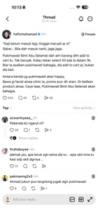“Marketing Style Murahan” -Hafiz Mahamad Dikecam, Gelar Pelanggan Wanita Sebagai ‘Pukimawati’
