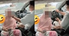 Aksi Manja Pasangan Kekasih Dalam Kereta Undang Padah, Bakal Berdepan Saman JPJ