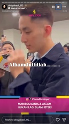 Marissa Dania Bercerai, Abby Abadi Gembira, Luah Rasa Syukur – “Alhamdulillah”