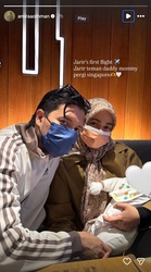 Jarir Teman Daddy Mommy Ke Singapura, Foto Keluarga Kecil Fattah Amin & Amira Othman Curi Perhatian
