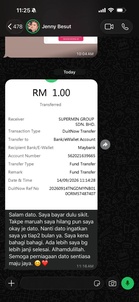 Pempengaruh Tunjuk Resit Bayar RM1 Setelah Berhutang Usahawan Sebanyak RM160K – “Saya Bayar Dulu Sikit”