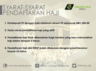 Cara Daftar Haji Tanpa Deposit RM1,300 Melalui KWSP