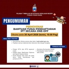 BUDI Sabah – Permohonan Bantuan Tunai Pendaftaran IPT 2026