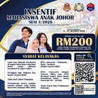 Insentif Mahasiswa Anak Johor Sesi 3 2026 – Syarat & Permohonan