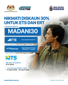 Diskaun KTM 30% Mulai 15 April – Terma & Syarat