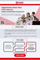 Permohonan Biasiswa OCBC Malaysia Public Scholarship 2026