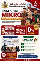 Permohonan Skim Kredit Mikro Usahawan Negeri Kelantan 2026