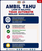 Lahir di Malaysia Tak Automatik Jadi Warganegara – Rujuk Fakta Ini!