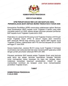 BAP Tingkatan 6 Berjumlah RM150 Disalurkan Mulai 28 Jun – 27 Julai 2026
