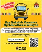MySchoolbus@Wilayah 2027: Permohonan Bas Sekolah Percuma