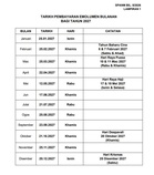 Jadual Tarikh Gaji Penjawat Awam 2027 Bulan Januari – Disember