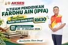 Iltizam Pendidikan Fadhu Ain (IPFA) Selangor 2026: Subsidi Yuran KAFA Integrasi RM30 Sebulan