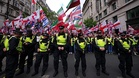 London police out in force as tens of thousands attend rival rallies
