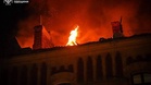 Fires and damaged buildings after massive Russian drone attack