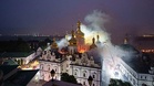 Russian strikes on Ukraine kill at least nine and leave historic Kyiv cathedral in flames