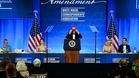 Trump returns to White House Correspondents' Dinner after April shooting