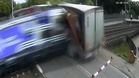 Lorry driver's botched escape attempts fail to outrun oncoming Polish train
