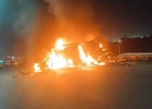Truck driver burnt alive after collision on KMP Expressway while coming from Bilaspur