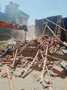 Ludhiana MC teams raze three illegal  shops, construction under  high-tension electricity line