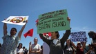 Albanians protest Trump-linked resort development planned for nature reserve